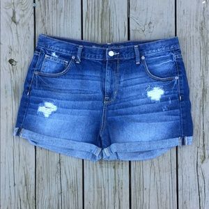 Boyfriend Midi denim shorts